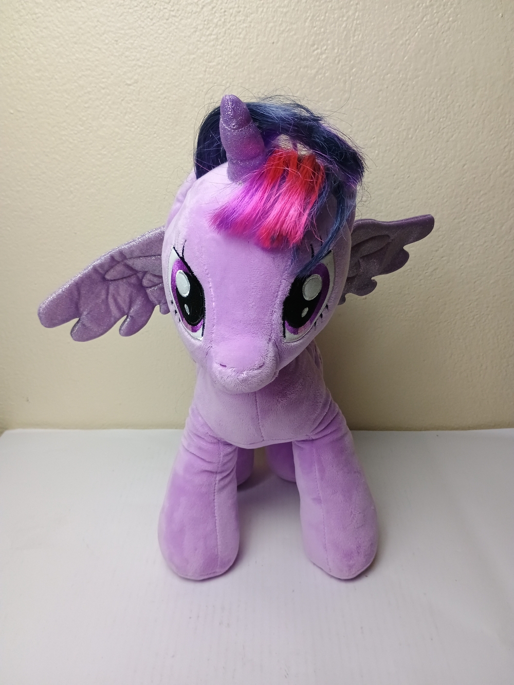 My Little Pony Build -A- Bear Workshop Purple Plush Unicorn Toy wth Rainbow Mane